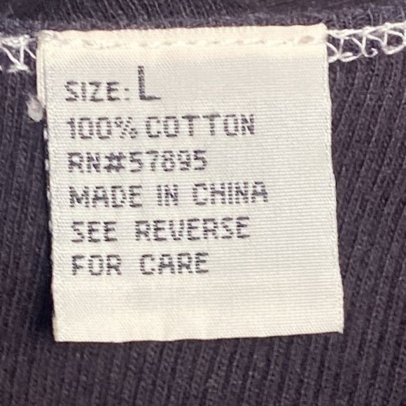 Requirements Black Floral Embroidered Cotton Tank Top Sweater Size L - Picture 6 of 7